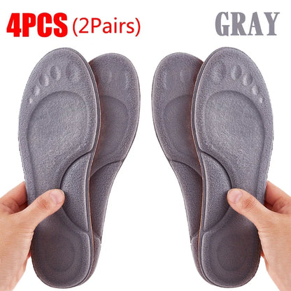 Semelles de massage en latex souple 4D avec soutien de la voûte plantaire – Confort optimal pour chaussures de sport