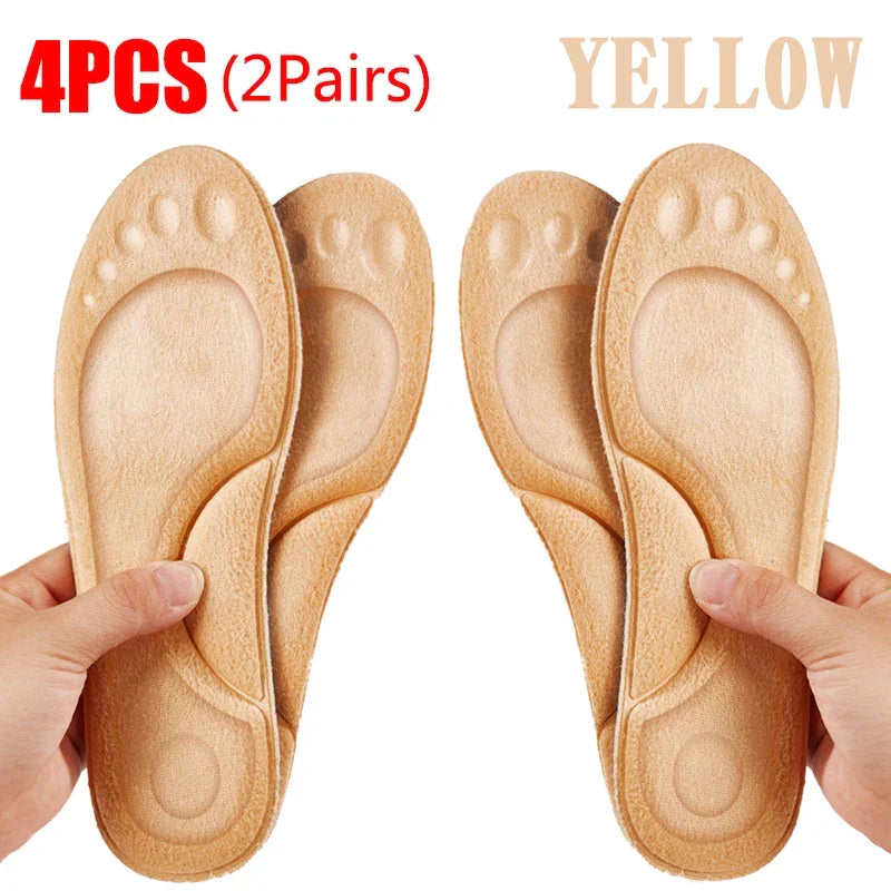 Semelles de massage en latex souple 4D avec soutien de la voûte plantaire – Confort optimal pour chaussures de sport