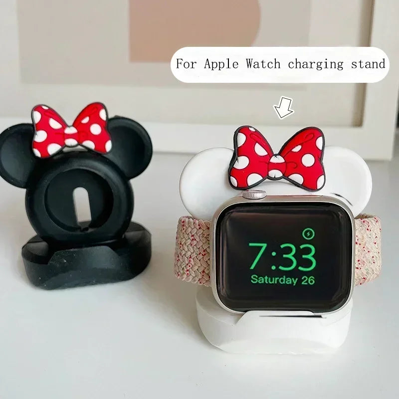 Support de charge en silicone pour montre Apple série 10-4 – Compatible avec les modèles de 40 mm à 46 mm