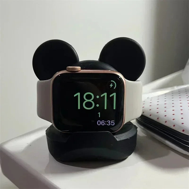 Support de charge en silicone pour montre Apple série 10-4 – Compatible avec les modèles de 40 mm à 46 mm