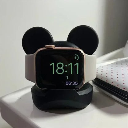 Support de charge en silicone pour montre Apple série 10-4 – Compatible avec les modèles de 40 mm à 46 mm