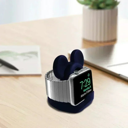 Support de charge en silicone pour montre Apple série 10-4 – Compatible avec les modèles de 40 mm à 46 mm