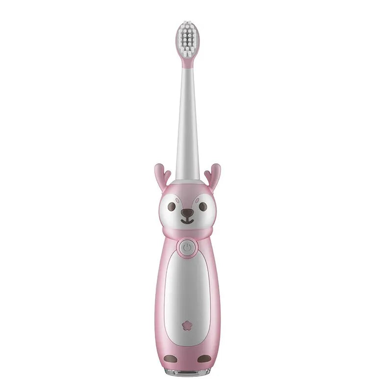Brosse à dents électrique sonore pour enfants – Étanche IPX7, rechargeable avec trois têtes de brosse originales