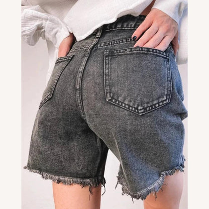 Short en coton taille haute pour femmes – Confort optimal, coupe ajustée, disponible en noir et bleu clair, tailles S à XL