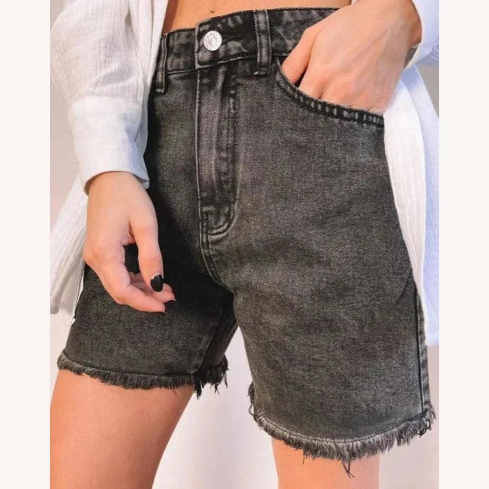 Short en coton taille haute pour femmes – Confort optimal, coupe ajustée, disponible en noir et bleu clair, tailles S à XL