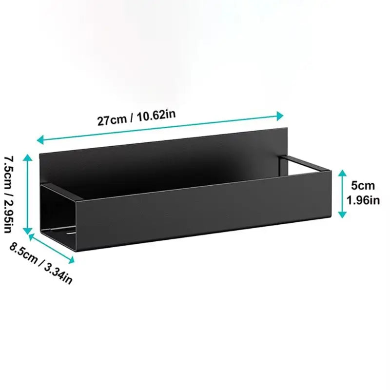 Support magnétique pour épices en fer noir – Organisateur de cuisine pratique pour réfrigérateur, installation facile et gain de place