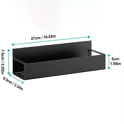 Support magnétique pour épices en fer noir – Organisateur de cuisine pratique pour réfrigérateur, installation facile et gain de place