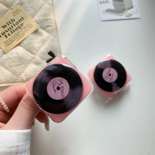 Pink Vinyl Rotating Phone Stand – Elegant Desk Accessory with 360° Rotation and Universal Compatibility