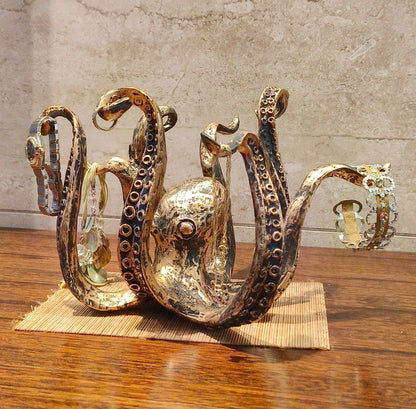 Support de Tasse en Forme de Kraken – Organisateur Marin pour 8 Tasses à Café