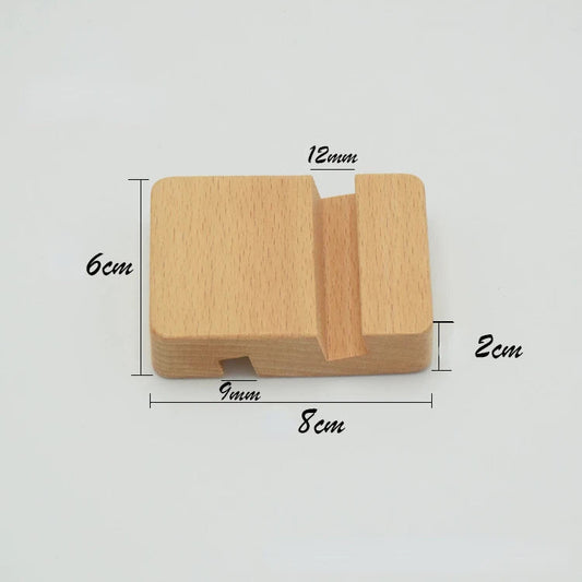 Solid Wood Desk Stand for Phones and Tablets – Ergonomic and Non-Slip Design