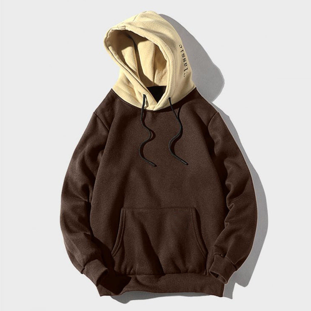 Sweat à Capuche Décontracté pour Hommes avec Poche Kangourou et Capuche Contrastée – Confort et Style Moderne 4