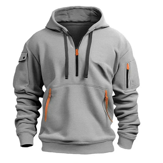 Men's Fleece Zip-Up Hoodie Sweatshirt – Comfort and Style for Outdoor Activities