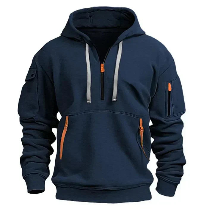 Sweat à capuche zippé en polaire pour homme – Confort et style pour les activités de plein air