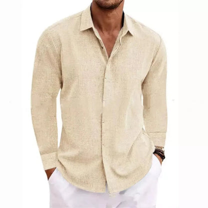 T-shirt à manches longues pour hommes – Haut ample uni pour mode grande taille