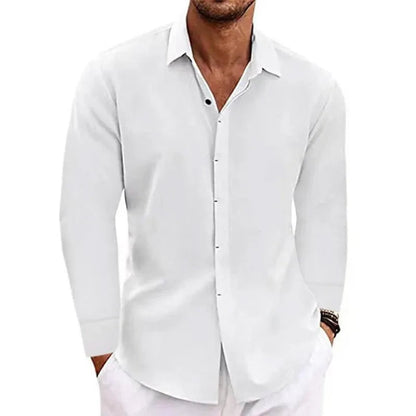 T-shirt à manches longues pour hommes – Haut ample uni pour mode grande taille