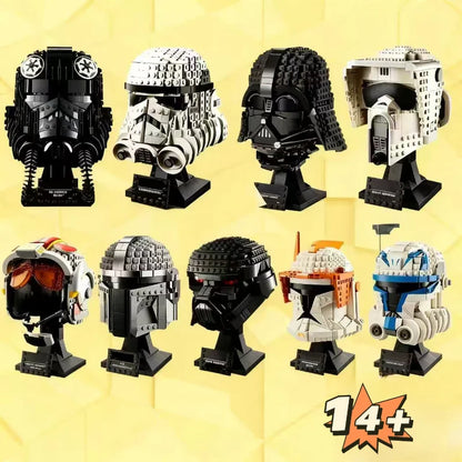 TIE Fighter Pilot Helmet Building Blocks Set – Star Wars Inspired Toy for Creative Play
