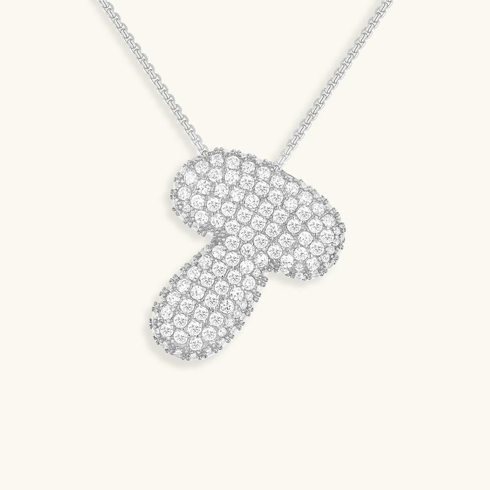 Variant image for Collier Femme Or 18 Carats avec Pendentif Initial et Diamant Simulant 18 pouces-46