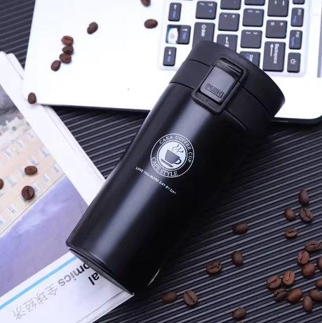 Tasse à café en acier inoxydable isolée 380 ml – Gobelet à double paroi pour thé, pour activités en plein air