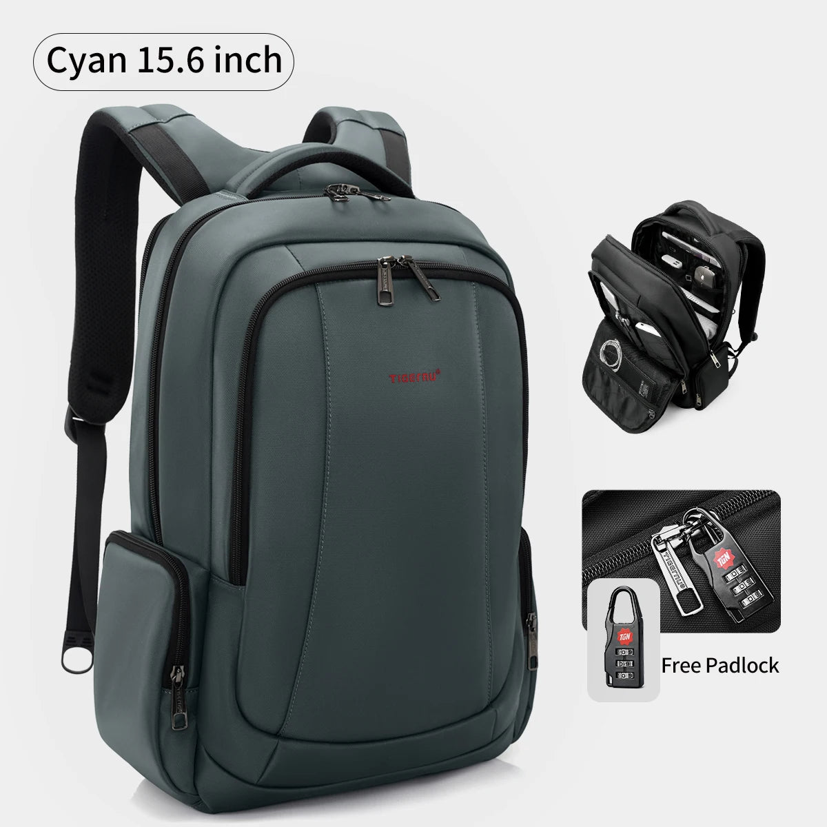 Sac à dos antivol Tigernu pour ordinateur portable de 14 à 17,3 pouces – Sac de voyage extensible avec port USB