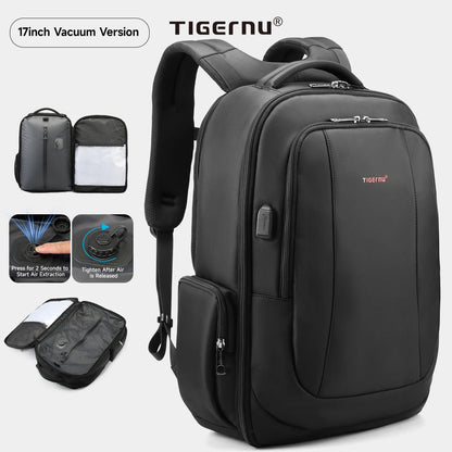 Sac à dos antivol Tigernu pour ordinateur portable de 14 à 17,3 pouces – Sac de voyage extensible avec port USB