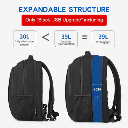 Sac à dos antivol Tigernu pour ordinateur portable de 14 à 17,3 pouces – Sac de voyage extensible avec port USB