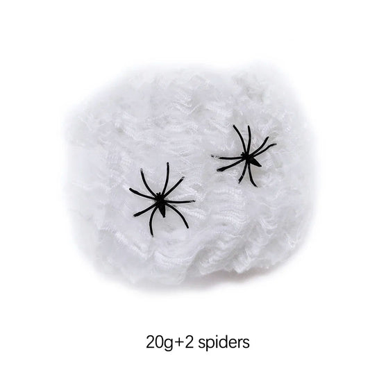 Halloween Spider Web with Spiders - Scary Indoor/Outdoor Decor