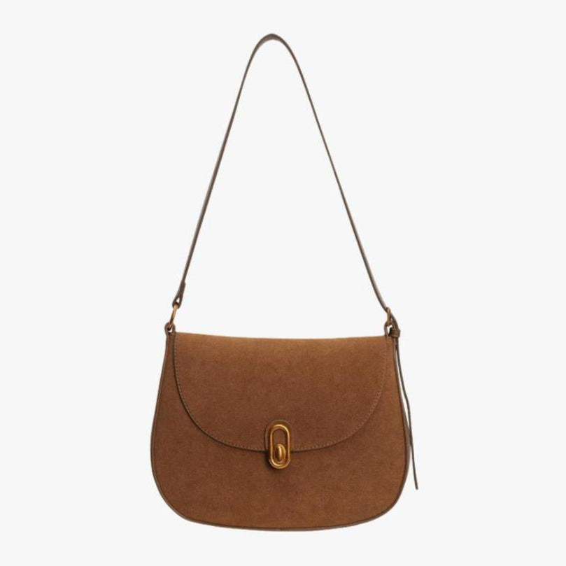 Sac d'épaule pour femme en cuir suédé synthétique avec bretelles réglables – Élégant et pratique pour un usage quotidien