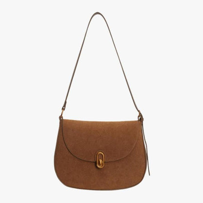 Sac d'épaule pour femme en cuir suédé synthétique avec bretelles réglables – Élégant et pratique pour un usage quotidien