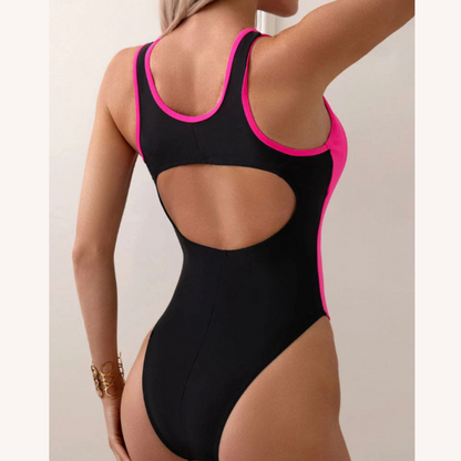 Maillot de bain une pièce sportif en nylon pour femme avec détails bohèmes – Élégance et confort pour l'été