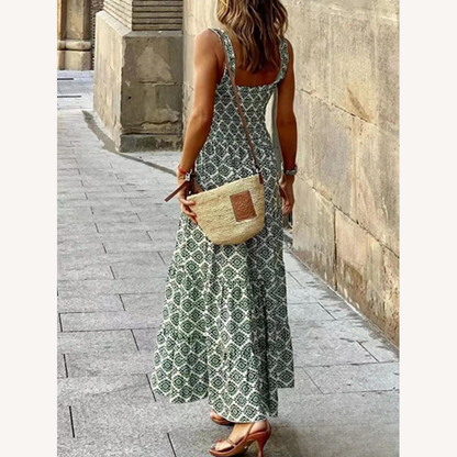 Robe longue bohémienne pour femme avec motif unique – Élégante et fluide pour l'été, idéale pour les occasions spéciales