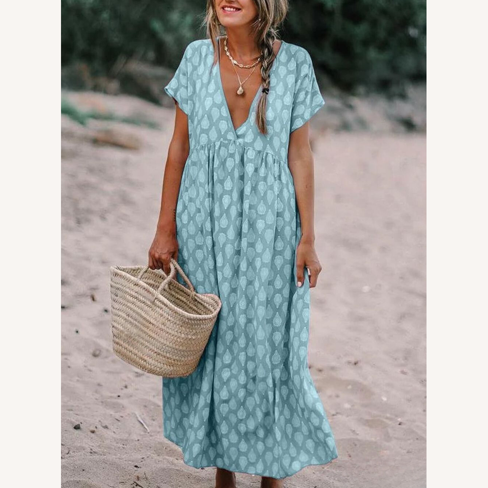 Robe longue fleurie élégante pour femmes – Robe de soirée chic et confortable pour toutes les occasions