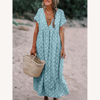 Robe longue fleurie élégante pour femmes – Robe de soirée chic et confortable pour toutes les occasions
