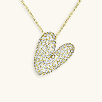 Variant image for Collier Femme Or 18 Carats avec Pendentif Initial et Diamant Simulant 18 pouces-22