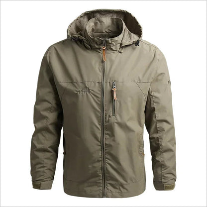 Veste imperméable pour homme avec capuche – Coupe-vent en polyester pour l'automne