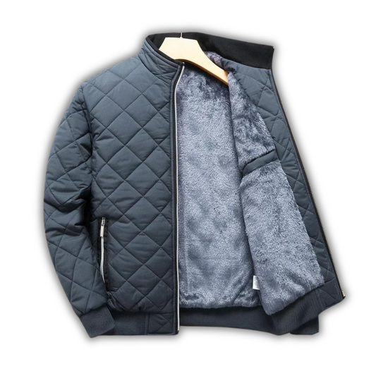 Quilted Insulated Jacket for Men with Fleece Lining – Winter Bomber