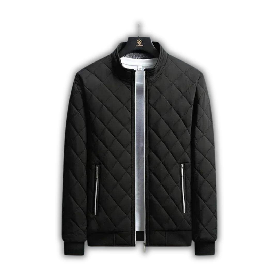 Quilted Insulated Jacket for Men with Fleece Lining – Winter Bomber