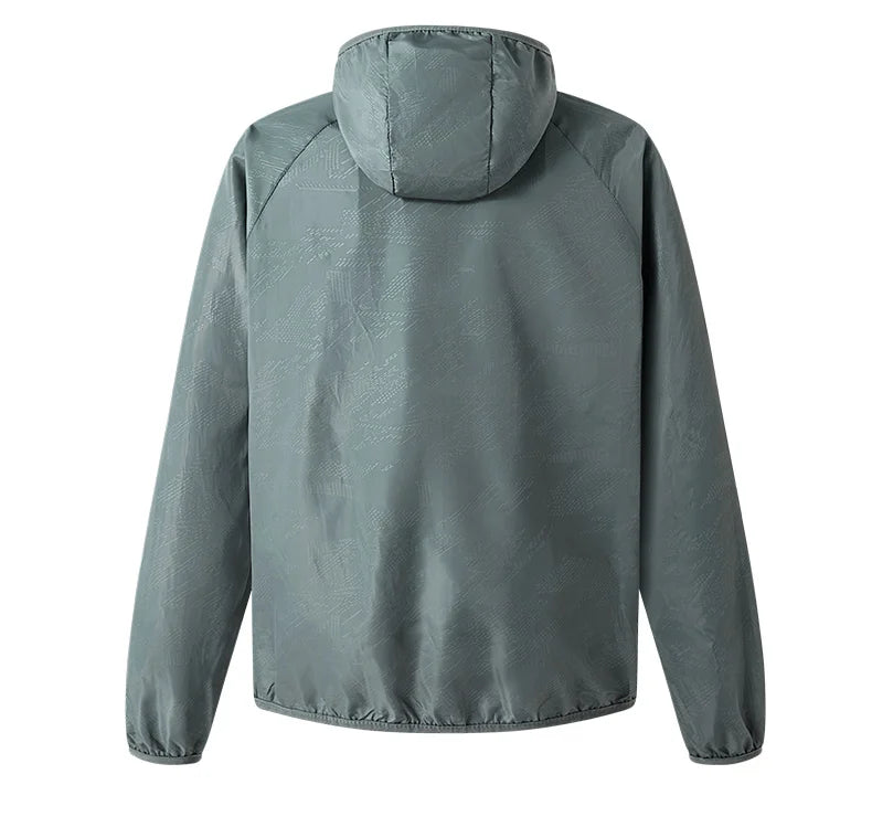 Men's Waterproof Hiking Jacket with Hood, Quick-Drying, Breathable and Compact - Polyester