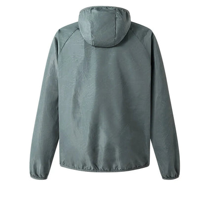 Men's Waterproof Hiking Jacket with Hood, Quick-Drying, Breathable and Compact - Polyester
