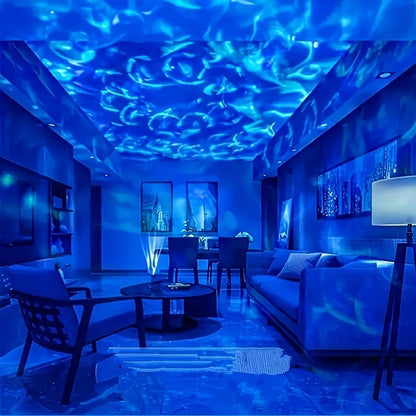 Vibrant Ripple Projector Light | Remote Control, USB-Powered