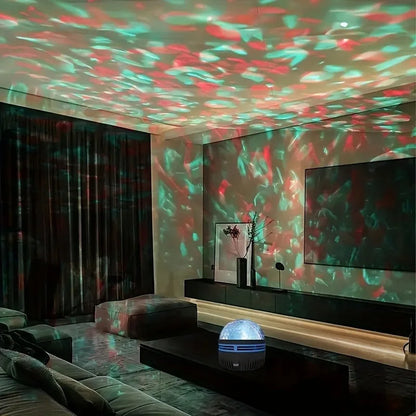 Vibrant Ripple Projector Light | Remote Control, USB-Powered