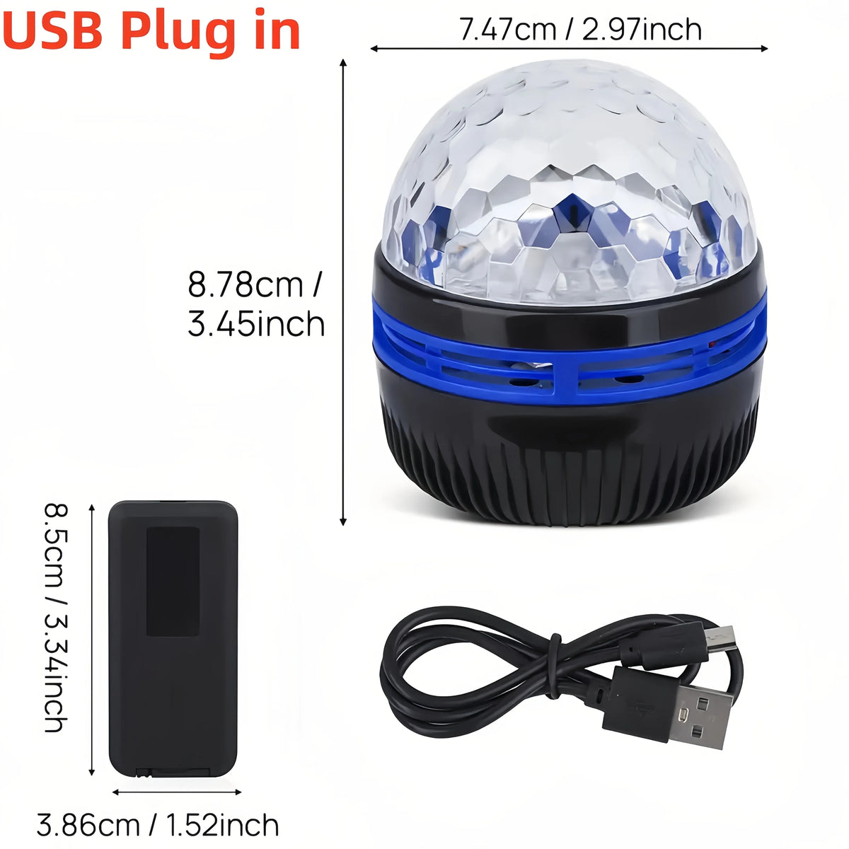 Vibrant Ripple Projector Light | Remote Control, USB-Powered