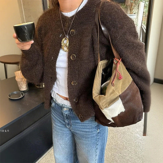 Wanda Cardigan | Waist-Length Wool-Mohair Blend