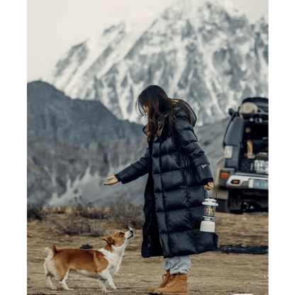 Wanda Down Coat | Long Quilted, Water-Resistant