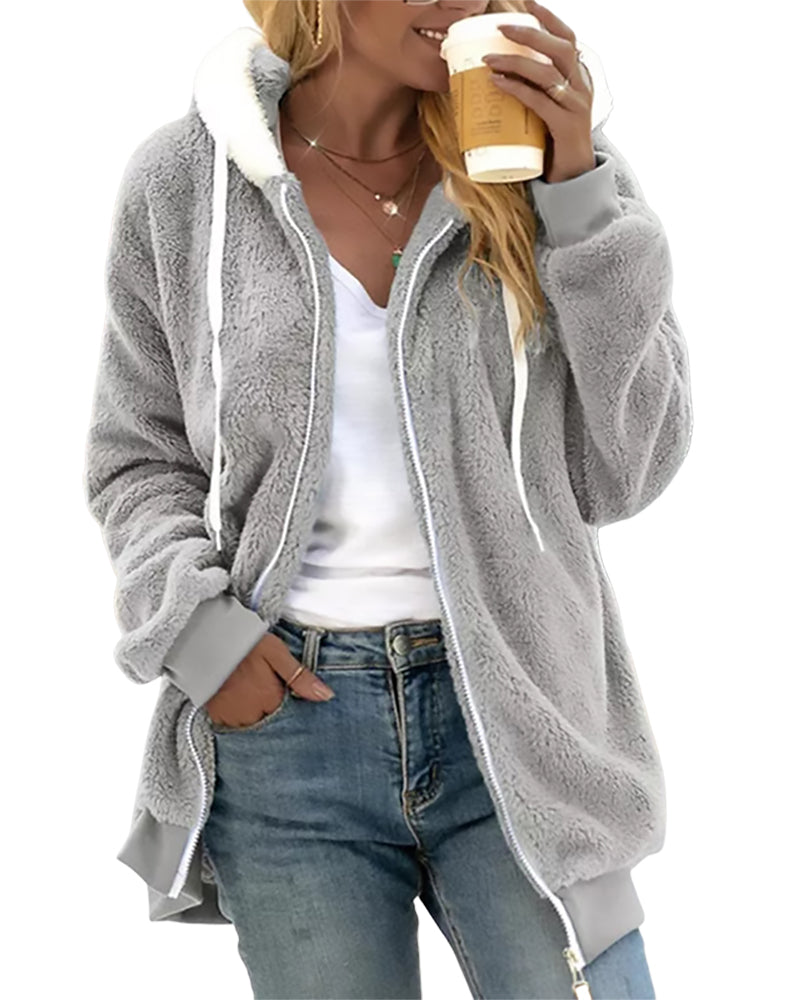 Sweat à capuche en polaire Wanda | Douillet, coupe décontractée