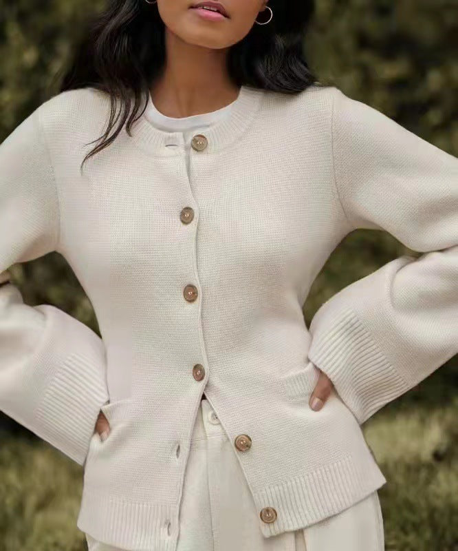 Wanda Knitted Cardigan | Cropped Wool Blend