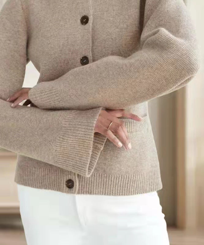 Wanda Knitted Cardigan | Cropped Wool Blend