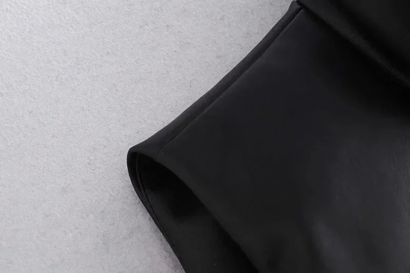 Wanda PU Leather Vest | Padded, Modern Design