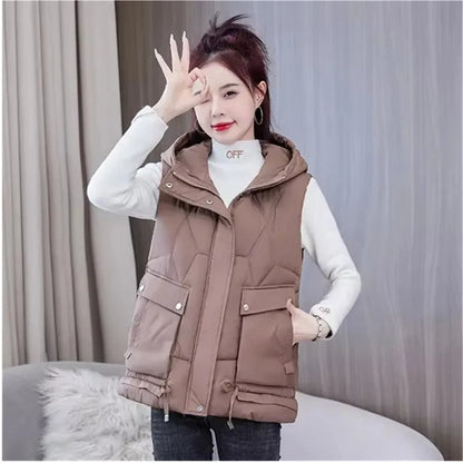 Wanda Puffer Vest | Hooded, Mid-Length, Insulated
