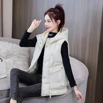 Wanda Puffer Vest | Hooded, Mid-Length, Insulated