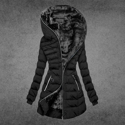 Wanda Quilted Jacket | Faux Fur Lined, Mid Thigh